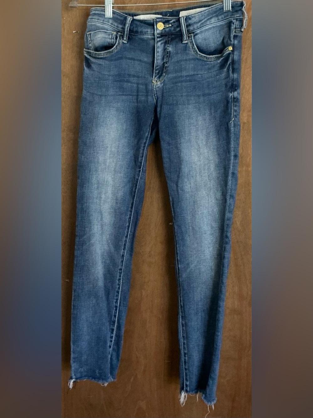 Pilcro And The Letterpress Anthropologie Crop Jean Size 27x28 Stet Fit Med Wash